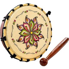 MSP Davulu 22CM Motifli Şamanik Mandala Davulu Orta Boy