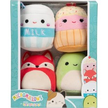 MSP Squishmallows Orijinal 4'lü Paket – Clara Cupcake, Fifi Fox, Henry Turtle, Melly Milk Carton