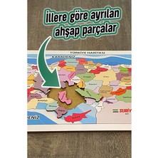 MSP Renkli Türkiye Haritası Ahşap Puzzle Yapboz 23X45 cm