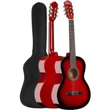 MSP CG-36RD Kaliteli 36 Inç 3/4 Juniur Çocuk Gitarı 8-12 Yaş Arası (Çanta Askı Capo Nota Sticker Pena Metod)