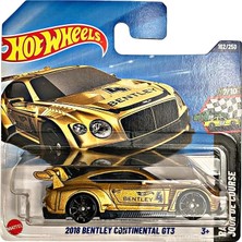 MSP Wheels 2018 Bentley Continental Gt3 Kalıp Döküm Model Araba, Siyah ve Altın, 1:64 Ölçekli