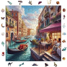 MSP Puzzle Yetişkin - Venedik'te Öğleden Sonra - 353 Parça, 29 x 29 cm - Yapıştırıcı Folyo Dahil - Benzersiz Şekilli Parçalar & Özel Figürler - S1-21