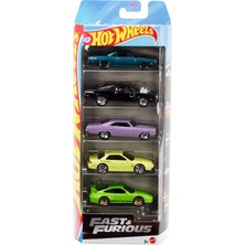MSP Wheels 5'li Fast & Furious Araba Seti, Hızlı ve Öfkeli Filmlerindeki Arabalardan Ilham Alan 5 Adet 1:64 Ölçekli Metal Araç, JDR19