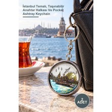 Yenilig 2 Adet Cep Küllüğü Anahtarlık – Istanbul Temalı, Taşınabilir Anahtar Halkası ve Pocket Ashtray Keychain