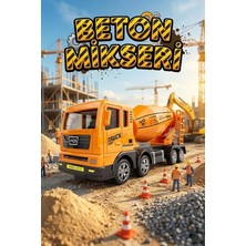 MSP Sürtmeli Oyuncak Beton Mikseri Inşaat Kamyonu 17 cm - Eğitici Büyük Boy Erkek Çocuk Hediyesi