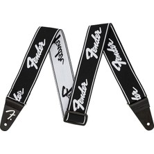 MSP Weighless Running Logo Gitar Askısı 5,1 Cm, Siyah/beyaz