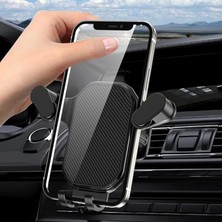 MSP V Tipi Ayarlı Izgaraya Takılan Araba Telefon Tutacağı Siyah