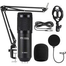 MSP M-800U, Profesyonel Kondanser Yayıncı Mikrofonu, Ses Kaydı, Podcasting, Youtube, Karaoke, Oyun Akışı, (+48V Phantom Power Uyumlu)