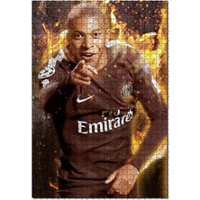 MSP Paris Saint Germain Formalı Mbappe ve Alevler 1000 Parça Puzzle Yapboz Mdf Ahşap