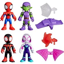MSP Spidey And His Amazing Friends Ağ Fırlatma Macerası Seti 7,6 cm Boyunda Aksiyon Figürü Seti, 3 Yaş ve Üzeri Çocuklar Için Spider-Man Oyuncakları
