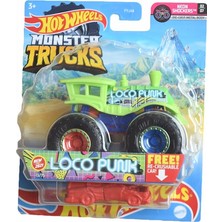 MSP Wheels Monster Trucks Loco Punk, [1:64 Ölçek] Neon Shockers 13/75 Yeniden Ezilebilir