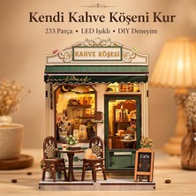 MSP Köşesi Nook Book Mini Book Nook Dıy Kit – Kendin Yap LED Işıklı Ahşap Minyatür Kitap Köşesi