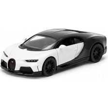 MSP 1:38 Bugatti Chiron Super Sport Çek Bırak Metal Model Araba, Açılabilir Kapılı Spor Araç KT5423D, Beyaz