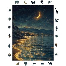 MSP Puzzle Yetişkin - Yıldızların Kıyısı - 450 Parça, 29 x 39 cm - Yapıştırıcı Folyo Dahil - Benzersiz Şekilli Parçalar & Özel Figürler - R1-29