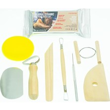 MSP Saplı Seramik ve Doğal Kil Hamuru Oyma Şekil Verme Alet Seti Yeni Başlayanlar Için Ceramic Şekillendirme El Aleti Seti (Kırmız Kil/terra Cotta Clay) Pottery Tool Kit