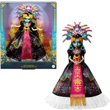 MSP High Oyuncak Bebek, Skelita Calaveras Día De Muertos 2025 Koleksiyon Figürü, Aztek Tarzında Bornoz, Baş Süsü ve Kolye Gibi Renkli Aksesuarlar, JDR63