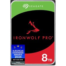 MSP Ironwolf Pro 8tb, Kurumsal Dahili Hdd, Cmr 3,5”, Sata 6gb/sn, 7200 Devir/dakika, 256MB Önbellek, Raıd Ağa Bağlı Depolama Için, Data Rescue Services, Kullanışlı Ambalaj (ST8000NTZ01)