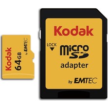 MSP Adaptörlü 64GB Uhs-I U3 V30 A1 Ekstra Performans Microsd