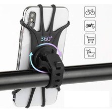 MSP Bisiklet Motosiklet Çocuk Arabası Silikon 360 Derece Telefon Tutucu Tüm Modellerle Uyumlu