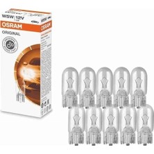 MSP 2825 W5W T10 Dipsiz Ampul 12V 5W 10 Adet