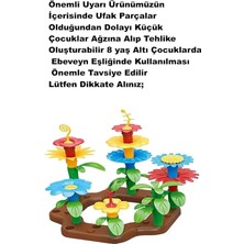 MSP 104 Parça Bahçe Çiçek Yapım Seti Eğitici Oyuncak Çiçek Bahçesi Yapı Blokları Yapboz Bul Tak Puzzle