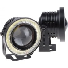 MSP Otomotiv (85) Angel Ledli Mercekli Sis Farı 76MM Beyaz 2 Adet