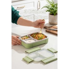 MSP BL25238 Isı Yalıtımlı Paslanmaz Çelik Sızdırmaz Silikon Kapak 3 Bölmeli Vakumlu Yemek Termosu Beslenme Kutusu Taşınabilir Lunch Box Sefer Tası