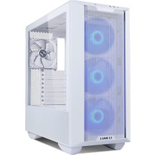 MSP Lı Lancool Iıı Rgb Beyaz Alüminyum/secc/temperli Cam Oyun Kasası 4 × 140 Pwm Fanlı (Argb) - Lancool 3r-W