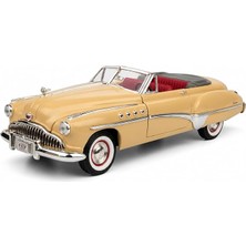 MSP 1:18 1949 Buick Roadmaster Model Araba, Koleksiyonluk Diecast Klasik Amerikan Araç Modeli, Detaylı Metal Oyuncak ve Sergileme Arabası MM-73116 (Metalik Sarı)