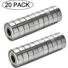 MSP Magnet 20 Adet 608ZZ Rulman - Metal Mühürlü Çok Amaçlı Bilye Rulman - 8X22X7 Ölçülerinde