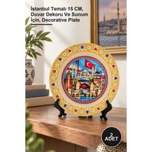 Yenilig 2 Adet Porselen Dekoratif Tabak – Istanbul Temalı 15 Cm, Duvar Dekoru ve Sunum Için, Decorative Plate