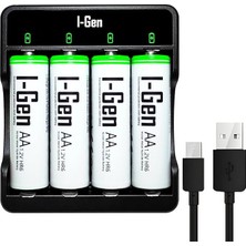 MSP G427 4'lü Pil Şarj Aleti + 4 Adet Aa 2700 Mah Kalem Pilli Set 1.2V Ni-Mh