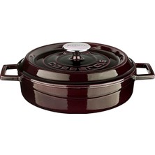 MSP Metal Premium Serisi - Döküm Çok Amaçlı Tencere, Yuvarlak, 24 Cm, Majolik Mor
