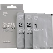 MSP Glasshield Wipe On Araç Nano Yağmur Kaydırıcı ve Su Itici Mendil 1 Yıl Etkili Cam Bakımı, Cam Yüzey Yağmur Tutmaz Nano Kaplama, Far, Ayna Sıvı Kaydırıcı