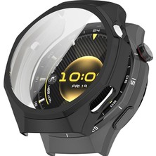 MSP [soft-Case] Huawei Watch Gt6 Pro 46MM Için 360° Kasa Koruyucu Yumuşak Tpu Kılıf Dokunmatik ve Netliği Etkilemeyen Darbelere Karşı Huawei Watch Gt6 Pro 46MM Ekran Koruyuculu Kılıf (Siyah)