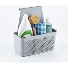 MSP Home Dolap Içi Asılabilir Plastik Organizer Deterjan Sünger Düzenleyici Askı Mutfak Banyo Dolap Içi Düzenleyici Kapak Arkası Organizer Sepet (Asorti Renk)