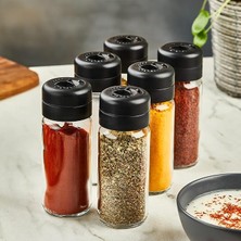 MSP Life 6 Adet 245 ml Döner Kapaklı Cam Baharatlık Takımı MIT1085