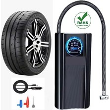 MSP Slim Siyah Model Araç Lastik Şişirici Hava Pompası Taşınabilir Oto Kompresör