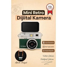 MSP Mini Dijital Kamera 2k Flip Ekranlı Selfie Video Vlog Kamerası CMR49 Koyu Yeşil