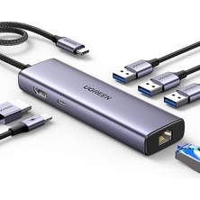 MSP USB C Bağlantı Istasyonu, 4K Hdmı, Ethernet, Pd 100W, 3 USB A 3.0 USB C Hub 5gbps MacBook Pro/air, iPad Pro/air, Surface Pro/go, Galaxy TAB/S23/S22, Steam Deck, Switch ile Uyumlu