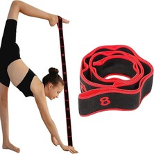 MSP Esneme Kayışı, 8 Halkalı Yoga Esnemes Bandı, Elastik Bacak Esneme Kayışı, Fizik Tedavi, Pilates, Yoga ve Dans Için Profesyonel Esnemes Bantları