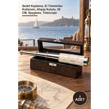 Yenilig 1 Adet Pirinç Teleskop – Kaplama, El Teleskobu Kullanımı, Ahşap Kutulu, 38 Cm, Spyglass, Telescope