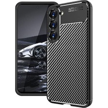 MSP Samsung Galaxy S23 ile Uyumlu Kılıf Siyah Karbon Silikon Orijinal Esnek Ince Geliştirilmiş Dayanıklı Darbe Karşıtı Yeni Nesil Tasarım (Samsung Galaxy S23, Siyah)