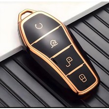 MSP Keys Byd Atto 3 Seal U Için Anahtar Kılıfı, Premium Siyah-Altın Kaplama, Koruyucu Kılıf