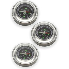 MSP - Metal Gövdeli Profesyonel 60MM Taşınabilir El Pusulası – Dayanıklı Çelik Kasa, Yuvarlak Cep Pusulası 3 Adet