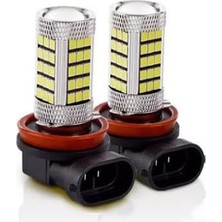 MSP Eco H8 Sis Farı Için Özel LED Ampul 66SMD Ledli Mercekli Beyaz
