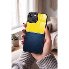 MSP iPhone 15 Plus ile Uyumlu Sarı Lacivert Tasarımlı Glossy Premium Silikon Kılıf APPLEIPHONE15PLUS_1623