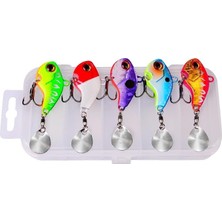 MSP 5 Adet Lrf Kaşık Kuyruklu Titreşimli Wobbler Balık Olta Yem Seti - 14GR 6cm - Spin ve Baitcasting Için Uygun