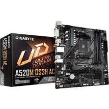MSP A520M DS3H Ac Am4 Ddr4 4733MHZ(OC) Pcıe 3.0 M.2 Nvme Wifi + Bluetooth Gigabit Lan Matx Anakart