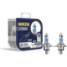 MSP H4%220 Daha Parlak, 4500K Doğal Beyaz Işık, 12V 55W Trafiğe Çıkış Onaylı Dark Power Standart Far Uyumu, 2'li Paket